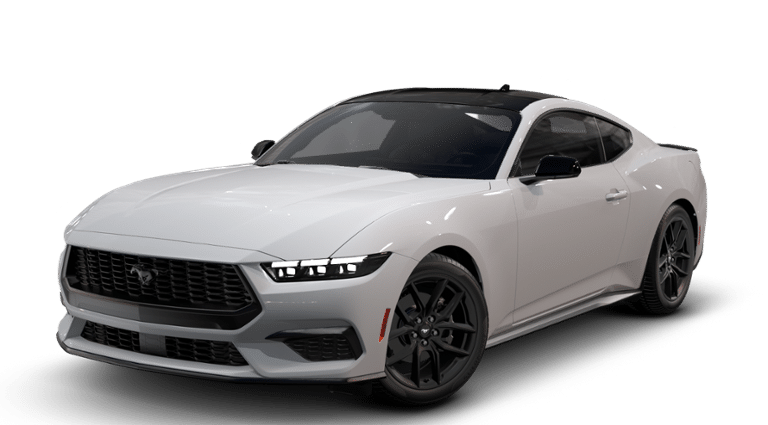 2026 Ford Mustang EcoBoost® Fastback in Avalanche Gray — front three-quarter view